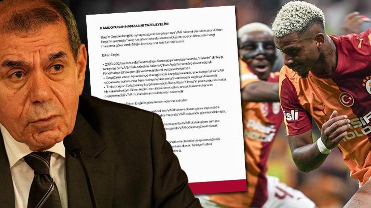 Galatasaray'dan Gençlerbirliği maçı öncesi hakem tepkisi: 'Sorumlu TFF'dir' - Fanatik Gazetesi Galatasaray (GS) Haberleri - Spor